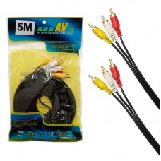 Кабель 3RCA - 3RCA 5m Gold AV13 A377