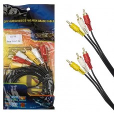 Кабель 3RCA - 3RCA 1.8m Gold AV11 A373