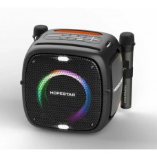 Колонка Bluetooth MP3 караоке 2 микрофона Hopestar PartyOne черная