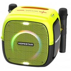 Колонка Bluetooth MP3 караоке 2 микрофона Hopestar PartyOne зеленая
