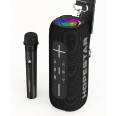 Колонка Bluetooth Mp3 Hopestar P32 Max, беспроводной микрофон, черная