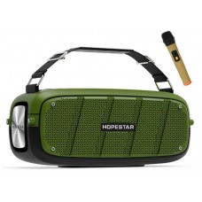 Колонка Bluetooth Mp3 Hopestar A20 Pro, беспроводной микрофон, green