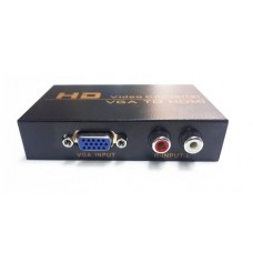 Конвертер видеосигнала VGA в HDMI (гнездо - гнездо) металл корпус HWH-2058