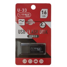 Флешка USB 2.0 16Gb Lider Mobile U33-16 черная