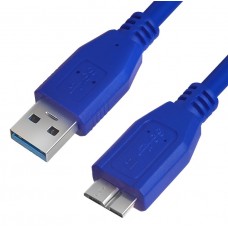 Кабель micro-B USB 3.0 тип B 0.5m синий