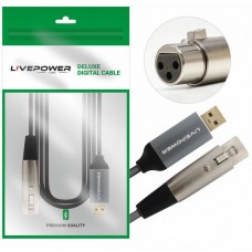 Кабель адаптер USB XLR гнездо LivePower Аудио Premium H257 S282 1.8m