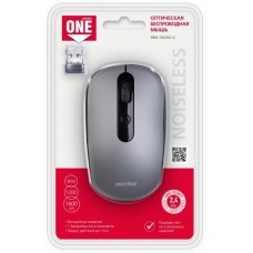 Мышка беспроводная Smartbuy SBM-262AG-G, безшумная, серебро