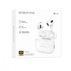 Наушники Bluetooth Borofone BW58, вкладыши, TWS, белые