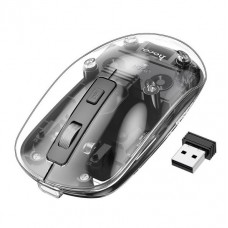Мышка беспроводная Hoco GM29 Dual Bluetooth + USB, прозрачная